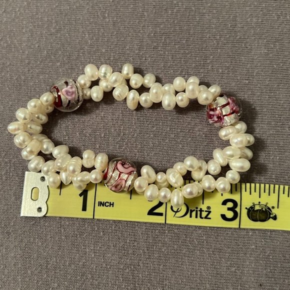 Freshwater Pearl with Glass Beads Bracelet - Picture 3 of 7